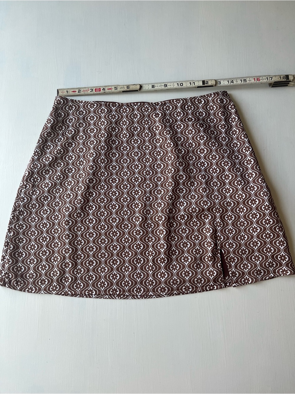 Hollister Brown Geometric Mini Skirt